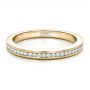 14k Yellow Gold 14k Yellow Gold Women's Channel Set Wedding Band - Flat View -  1474 - Thumbnail