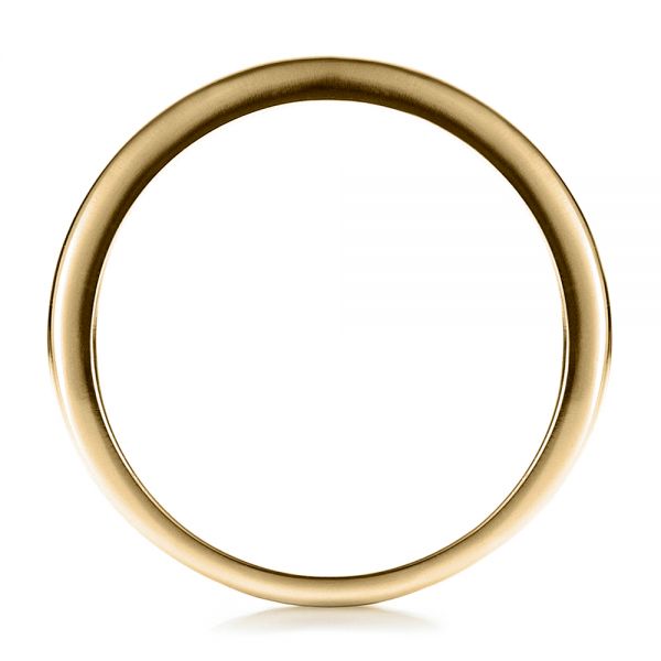 14k Yellow Gold 14k Yellow Gold Women's Channel Set Wedding Band - Front View -  1474