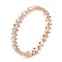 18k Rose Gold 18k Rose Gold Women's Contemporary Diamond Eternity Band - Three-Quarter View -  100133 - Thumbnail