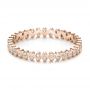 18k Rose Gold 18k Rose Gold Women's Contemporary Diamond Eternity Band - Flat View -  100133 - Thumbnail