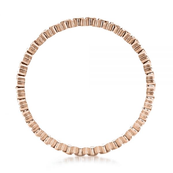 14k Rose Gold 14k Rose Gold Women's Contemporary Diamond Eternity Band - Front View - 100133