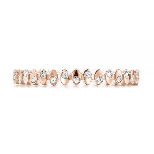14k Rose Gold 14k Rose Gold Women's Contemporary Diamond Eternity Band - Top View - 100133