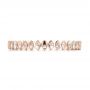 18k Rose Gold 18k Rose Gold Women's Contemporary Diamond Eternity Band - Top View -  100133 - Thumbnail