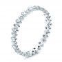 18k White Gold Women's Contemporary Diamond Eternity Band - Three-Quarter View -  100133 - Thumbnail