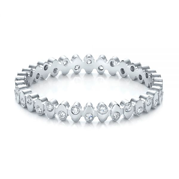  Platinum Platinum Women's Contemporary Diamond Eternity Band - Flat View -  100133