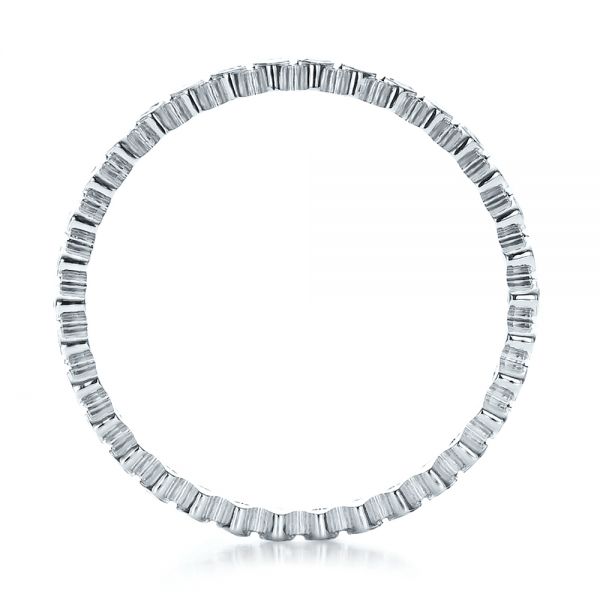  Platinum Platinum Women's Contemporary Diamond Eternity Band - Front View -  100133