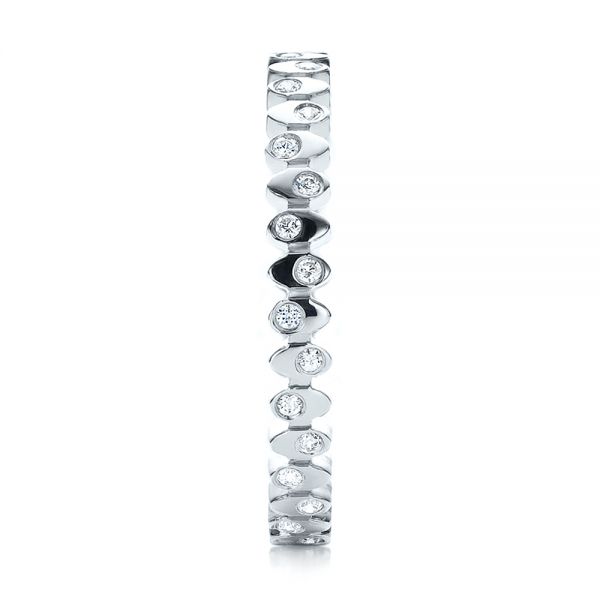 14k White Gold 14k White Gold Women's Contemporary Diamond Eternity Band - Side View -  100133