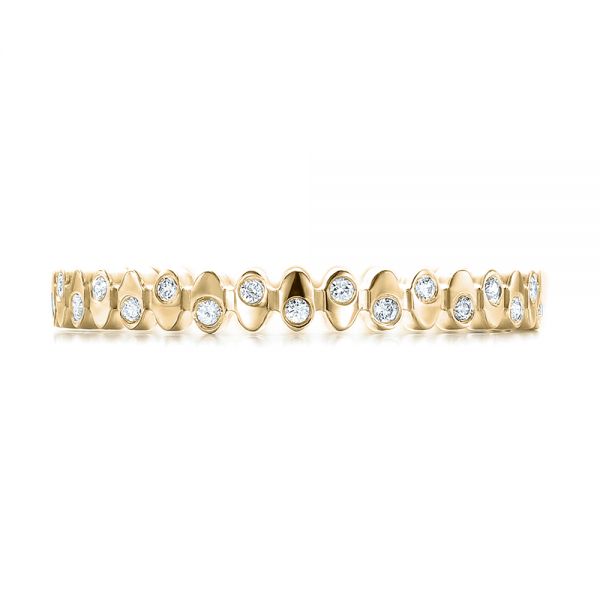 14k Yellow Gold 14k Yellow Gold Women's Contemporary Diamond Eternity Band - Top View - 100133