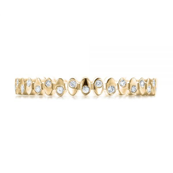 14k Yellow Gold 14k Yellow Gold Women's Contemporary Diamond Eternity Band - Top View -  100133