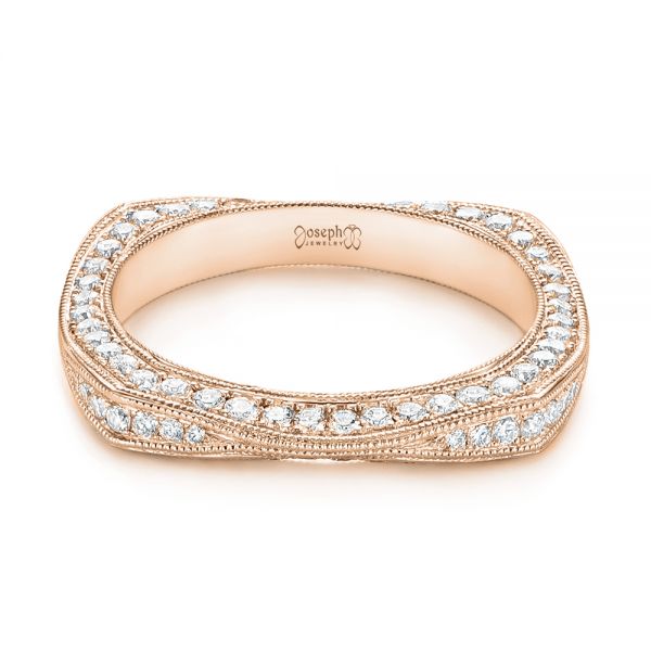 14k Rose Gold 14k Rose Gold Women's Diamond Anniversary Band - Flat View - 988