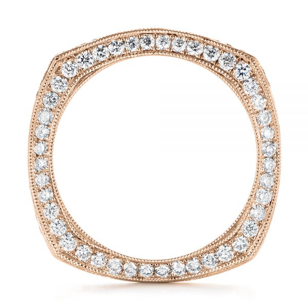 14k Rose Gold 14k Rose Gold Women's Diamond Anniversary Band - Front View -  988