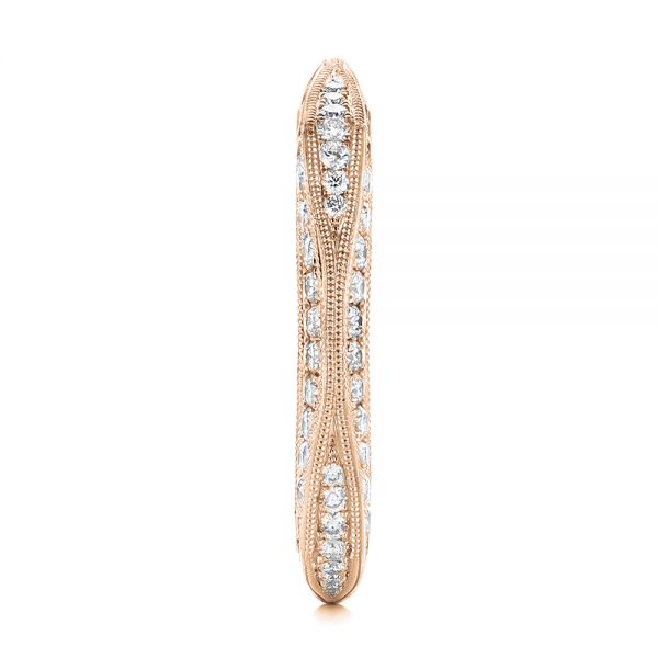 14k Rose Gold 14k Rose Gold Women's Diamond Anniversary Band - Side View - 988