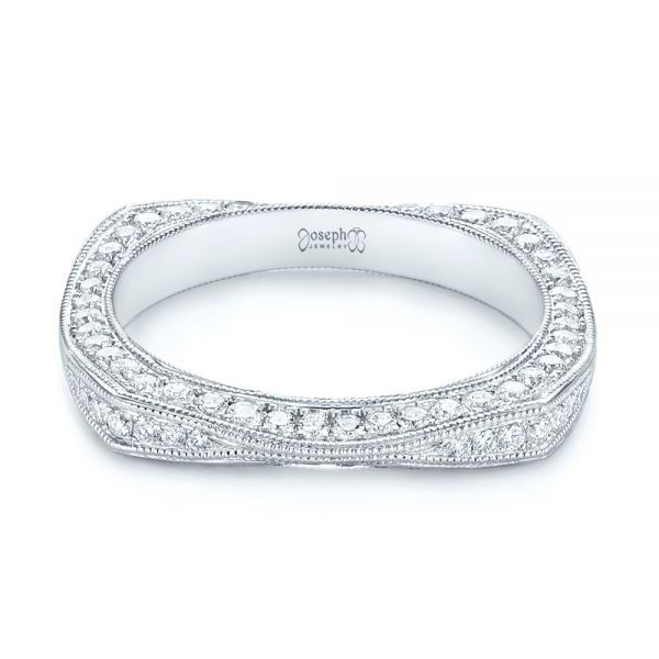 14k White Gold 14k White Gold Women's Diamond Anniversary Band - Flat View -  988