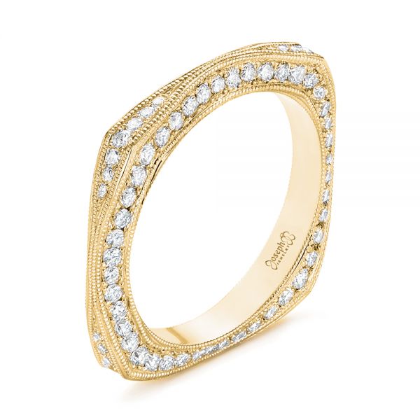 14k Yellow Gold 14k Yellow Gold Women's Diamond Anniversary Band - Three-Quarter View - 988