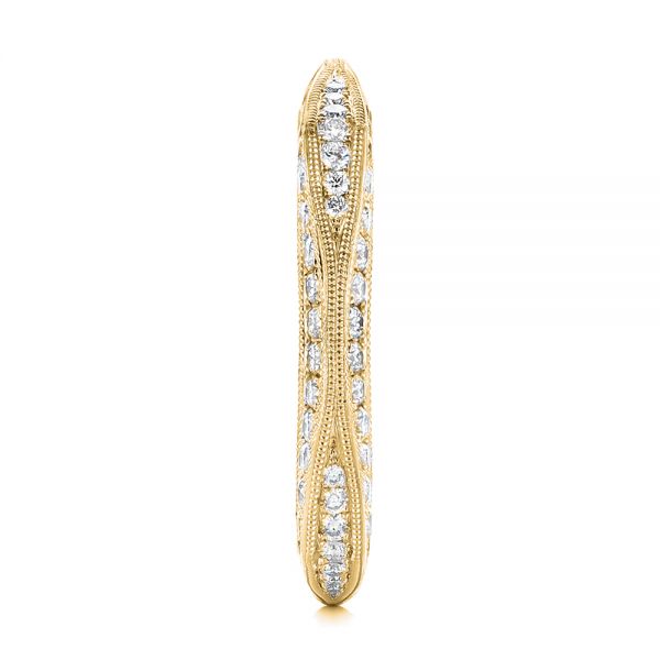 18k Yellow Gold 18k Yellow Gold Women's Diamond Anniversary Band - Side View -  988