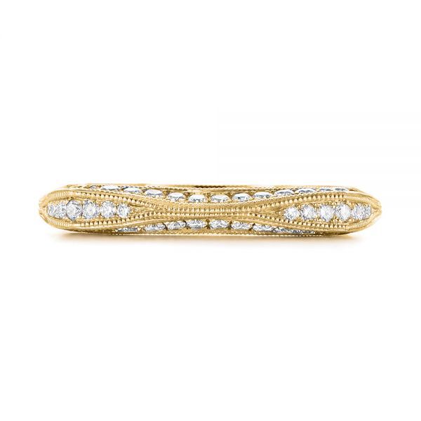 14k Yellow Gold 14k Yellow Gold Women's Diamond Anniversary Band - Top View - 988