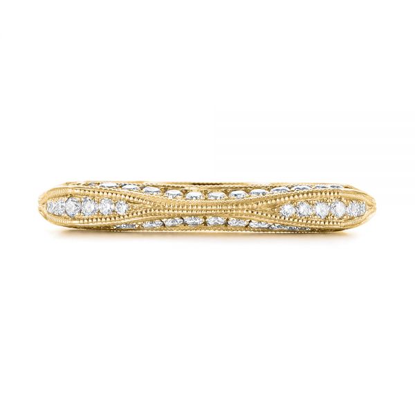 18k Yellow Gold 18k Yellow Gold Women's Diamond Anniversary Band - Top View -  988