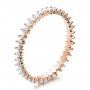 18k Rose Gold 18k Rose Gold Women's Diamond Eternity Band - Three-Quarter View -  100130 - Thumbnail