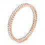 18k Rose Gold 18k Rose Gold Women's Diamond Eternity Band - Three-Quarter View -  100131 - Thumbnail