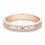 18k Rose Gold 18k Rose Gold Women's Diamond Eternity Band - Flat View -  100118 - Thumbnail