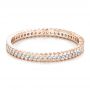 14k Rose Gold 14k Rose Gold Women's Diamond Eternity Band - Flat View -  100131 - Thumbnail