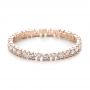 18k Rose Gold 18k Rose Gold Women's Diamond Eternity Band - Flat View -  100142 - Thumbnail