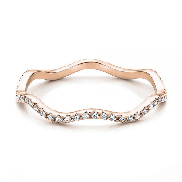 14k Rose Gold 14k Rose Gold Women's Diamond Eternity Band - Flat View - 100150