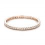 18k Rose Gold 18k Rose Gold Women's Diamond Eternity Band - Flat View -  100275 - Thumbnail