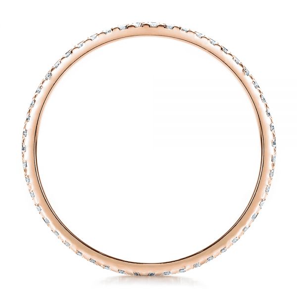 14k Rose Gold 14k Rose Gold Women's Diamond Eternity Band - Front View - 100118
