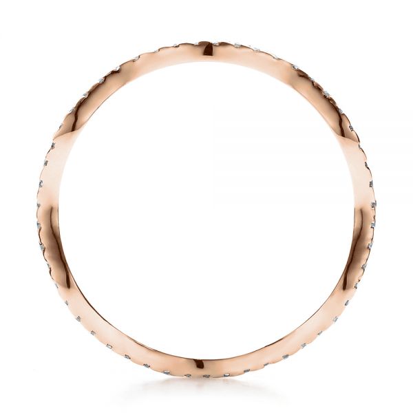 14k Rose Gold 14k Rose Gold Women's Diamond Eternity Band - Front View - 100150