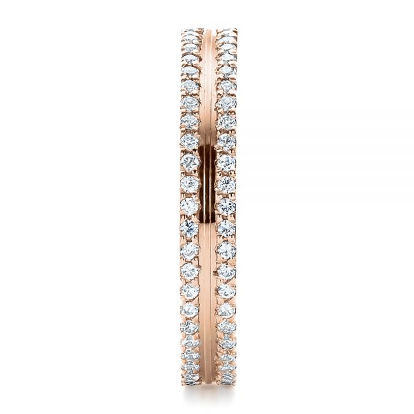14k Rose Gold 14k Rose Gold Women's Diamond Eternity Band - Side View - 100118