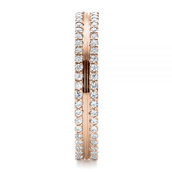 14k Rose Gold 14k Rose Gold Women's Diamond Eternity Band - Side View -  100118