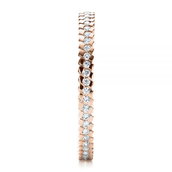 14k Rose Gold 14k Rose Gold Women's Diamond Eternity Band - Side View -  100131