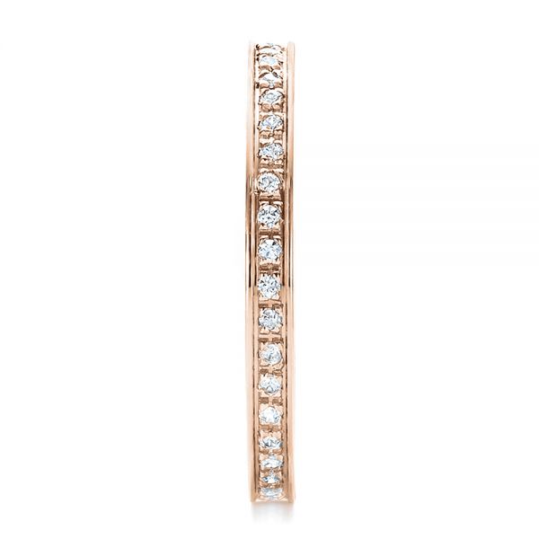14k Rose Gold 14k Rose Gold Women's Diamond Eternity Band - Side View - 100132