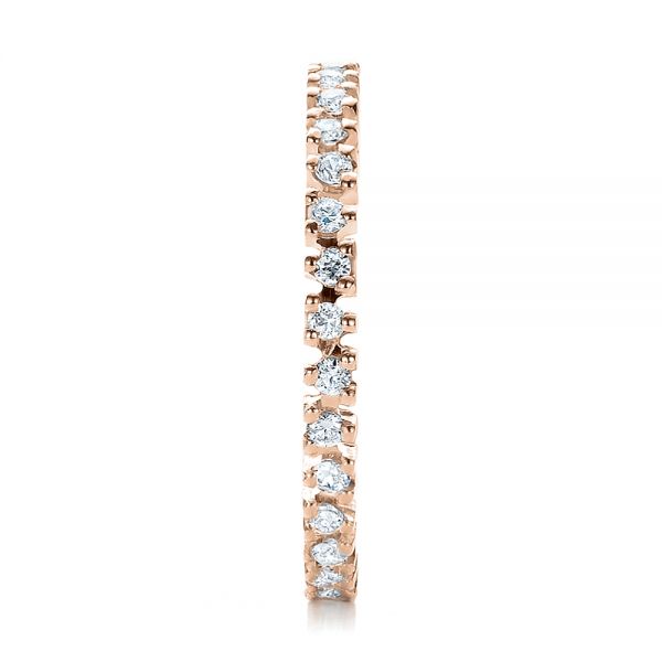 14k Rose Gold 14k Rose Gold Women's Diamond Eternity Band - Side View -  100142