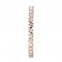 18k Rose Gold 18k Rose Gold Women's Diamond Eternity Band - Side View -  100142 - Thumbnail