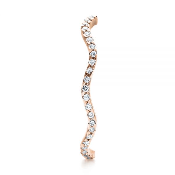 14k Rose Gold 14k Rose Gold Women's Diamond Eternity Band - Side View - 100150