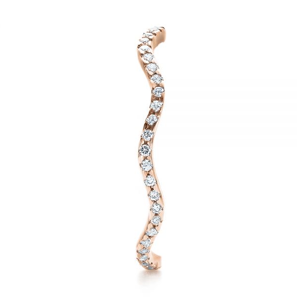 14k Rose Gold 14k Rose Gold Women's Diamond Eternity Band - Side View -  100150