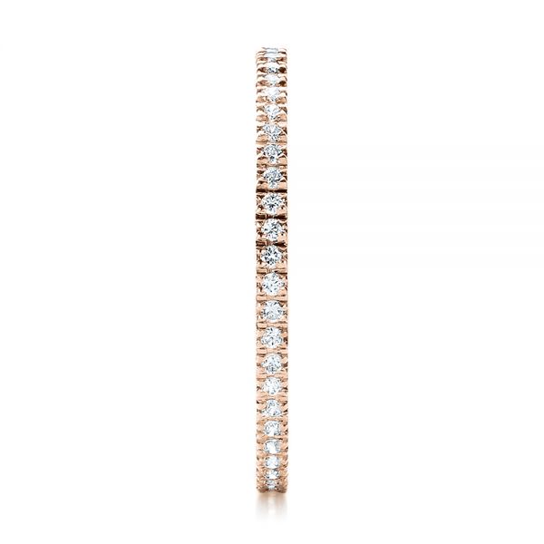 18k Rose Gold 18k Rose Gold Women's Diamond Eternity Band - Side View - 100275