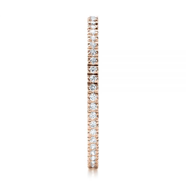 18k Rose Gold 18k Rose Gold Women's Diamond Eternity Band - Side View -  100275