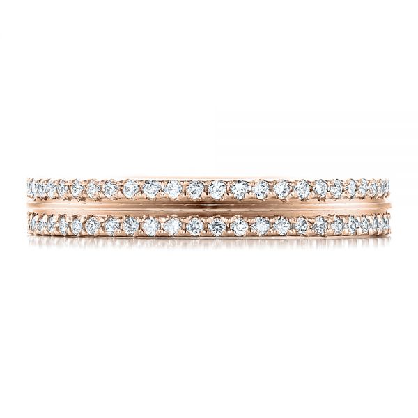 14k Rose Gold 14k Rose Gold Women's Diamond Eternity Band - Top View - 100118