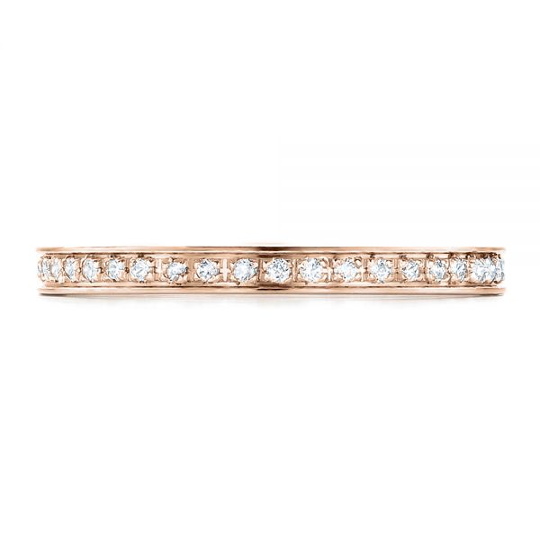 14k Rose Gold 14k Rose Gold Women's Diamond Eternity Band - Top View - 100132