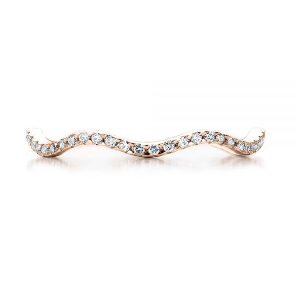 14k Rose Gold 14k Rose Gold Women's Diamond Eternity Band - Top View - 100150