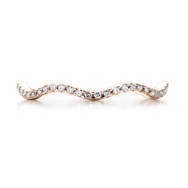 14k Rose Gold 14k Rose Gold Women's Diamond Eternity Band - Top View -  100150