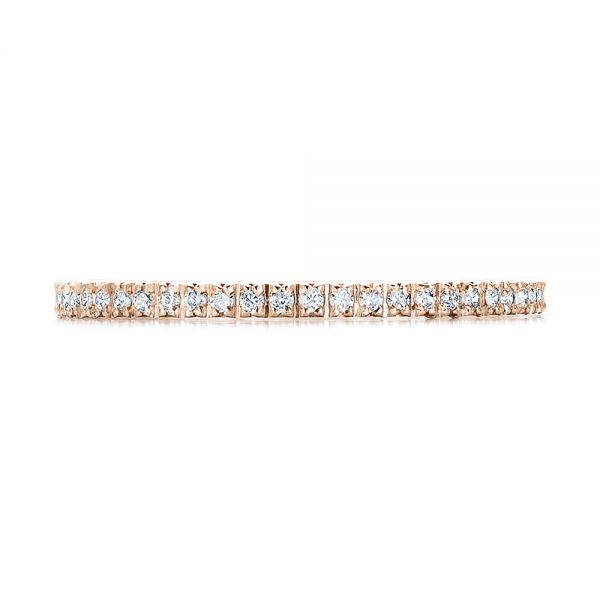 18k Rose Gold 18k Rose Gold Women's Diamond Eternity Band - Top View - 100275