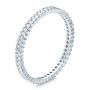 18k White Gold Women's Diamond Eternity Band - Three-Quarter View -  100131 - Thumbnail