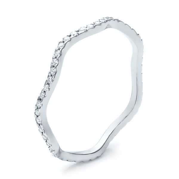  Platinum Platinum Women's Diamond Eternity Band - Three-Quarter View -  100150