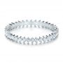 18k White Gold Women's Diamond Eternity Band - Flat View -  100130 - Thumbnail