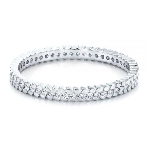 14k White Gold 14k White Gold Women's Diamond Eternity Band - Flat View -  100131