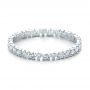 18k White Gold Women's Diamond Eternity Band - Flat View -  100142 - Thumbnail